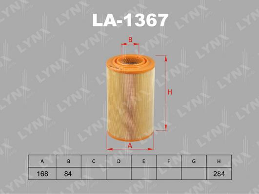 LYNXauto LA-1367 - Въздушен филтър vvparts.bg