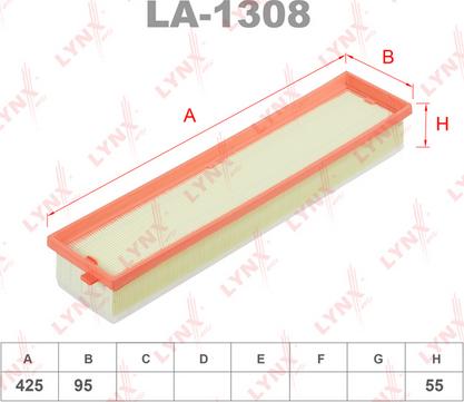 LYNXauto LA-1308 - Въздушен филтър vvparts.bg