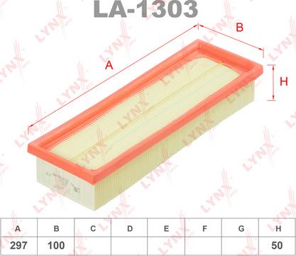 LYNXauto LA-1303 - Въздушен филтър vvparts.bg