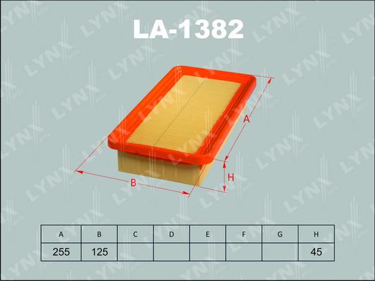 LYNXauto LA-1382 - Въздушен филтър vvparts.bg