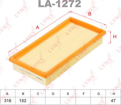 LYNXauto LA-1272 - Въздушен филтър vvparts.bg