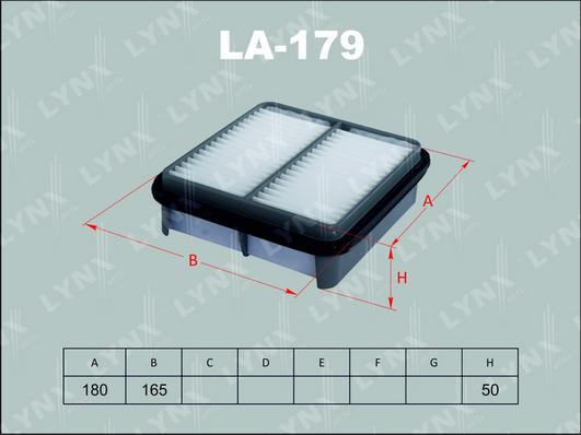 LYNXauto LA-179 - Въздушен филтър vvparts.bg