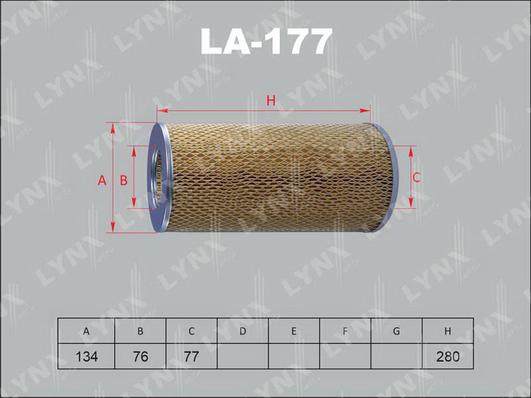 LYNXauto LA-177 - Въздушен филтър vvparts.bg
