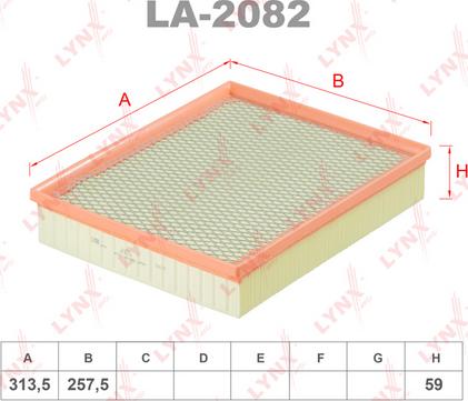 LYNXauto LA-2082 - Въздушен филтър vvparts.bg