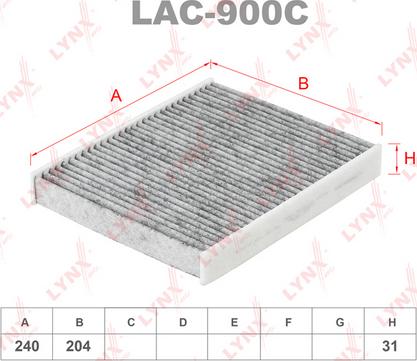 LYNXauto LAC-900C - Филтър купе (поленов филтър) vvparts.bg