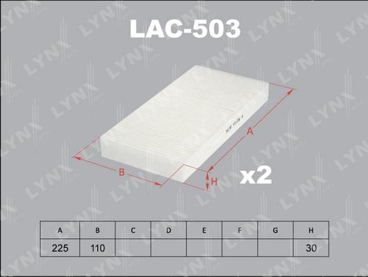 LYNXauto LAC-503 - Филтър купе (поленов филтър) vvparts.bg