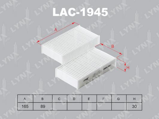 LYNXauto LAC-1945 - Филтър купе (поленов филтър) vvparts.bg