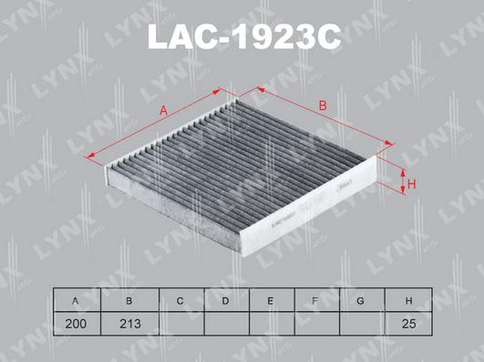 LYNXauto LAC-1923C - Филтър купе (поленов филтър) vvparts.bg