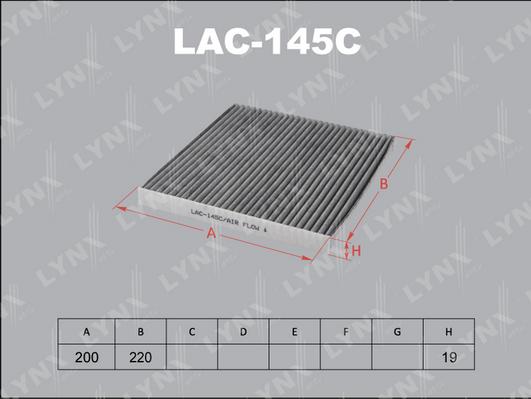 LYNXauto LAC-145C - Филтър купе (поленов филтър) vvparts.bg