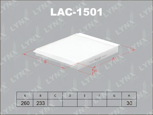 LYNXauto LAC-1501 - Филтър купе (поленов филтър) vvparts.bg