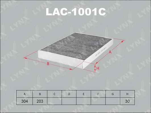 LYNXauto LAC-1001C - Филтър купе (поленов филтър) vvparts.bg