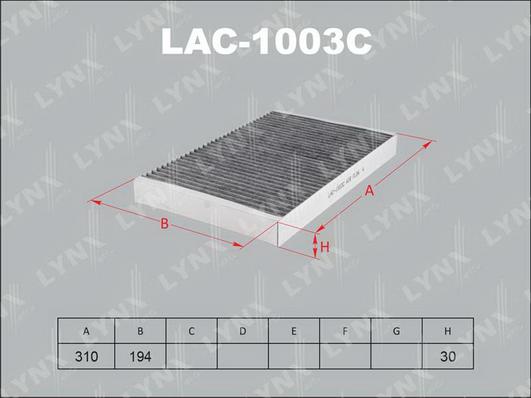 LYNXauto LAC-1003C - Филтър купе (поленов филтър) vvparts.bg