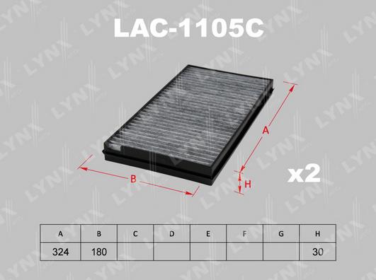 LYNXauto LAC-1105C - Филтър купе (поленов филтър) vvparts.bg