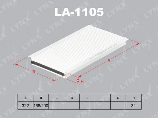 LYNXauto LAC-1105 - Филтър купе (поленов филтър) vvparts.bg