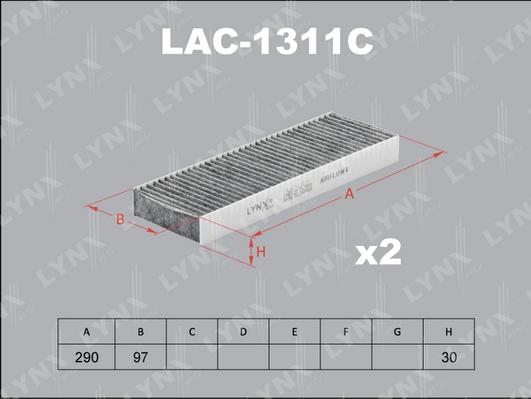 LYNXauto LAC-1311C - Филтър купе (поленов филтър) vvparts.bg