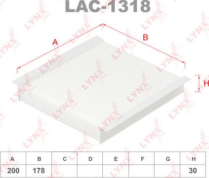 LYNXauto LAC-1318 - Филтър купе (поленов филтър) vvparts.bg