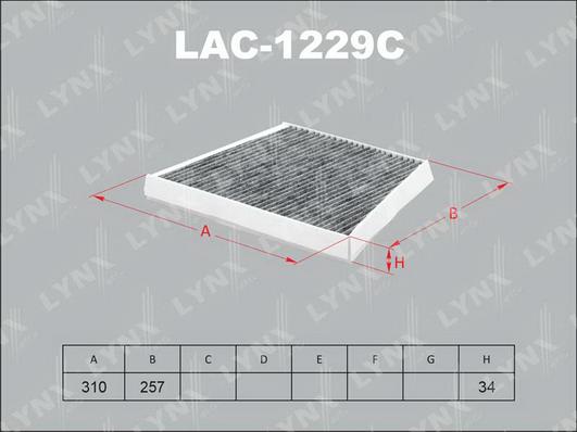 LYNXauto LAC-1229C - Филтър купе (поленов филтър) vvparts.bg