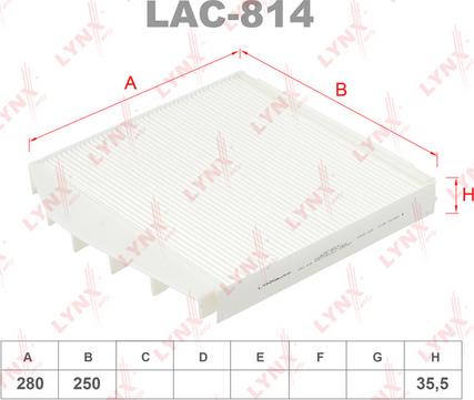 LYNXauto LAC-814 - Филтър купе (поленов филтър) vvparts.bg