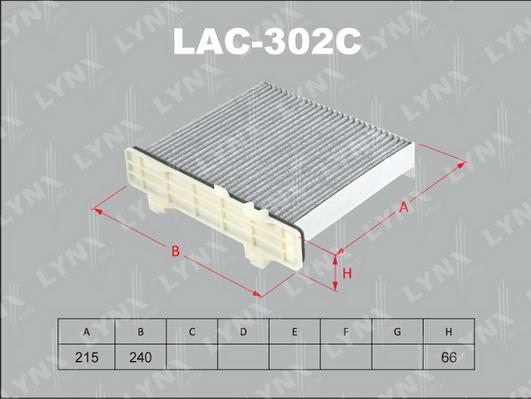 LYNXauto LAC-302C - Филтър купе (поленов филтър) vvparts.bg