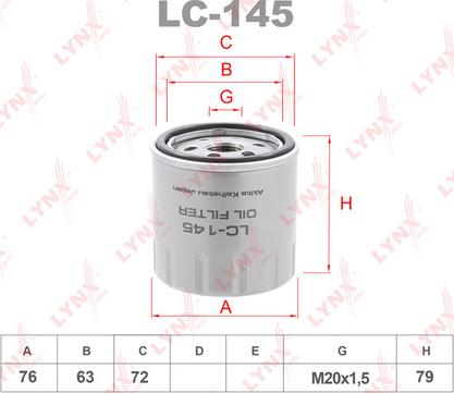 LYNXauto LC-145 - Маслен филтър vvparts.bg