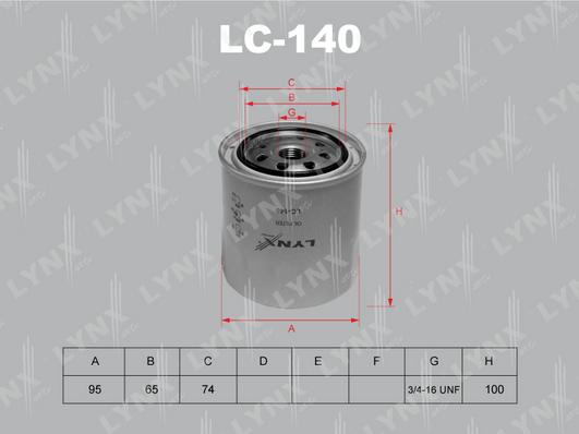 LYNXauto LC-140 - Маслен филтър vvparts.bg
