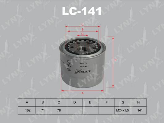 LYNXauto LC-141 - Маслен филтър vvparts.bg