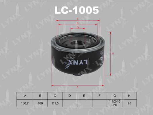 LYNXauto LC-1005 - Маслен филтър vvparts.bg