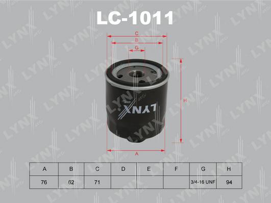 LYNXauto LC-1011 - Маслен филтър vvparts.bg