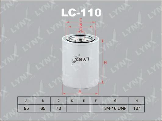 LYNXauto LC-110 - Маслен филтър vvparts.bg