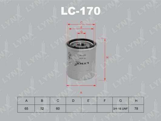 LYNXauto LC-170 - Маслен филтър vvparts.bg