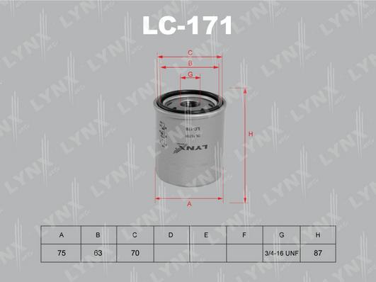 LYNXauto LC-171 - Маслен филтър vvparts.bg