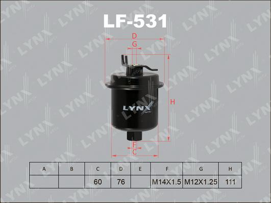 LYNXauto LF-531 - Горивен филтър vvparts.bg