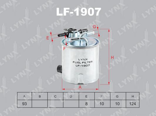 LYNXauto LF-1907 - Горивен филтър vvparts.bg