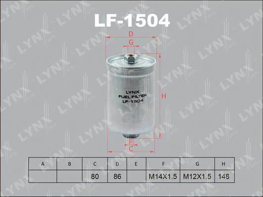 LYNXauto LF-1504 - Горивен филтър vvparts.bg