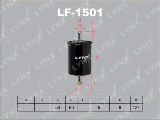 LYNXauto LF-1501 - Горивен филтър vvparts.bg