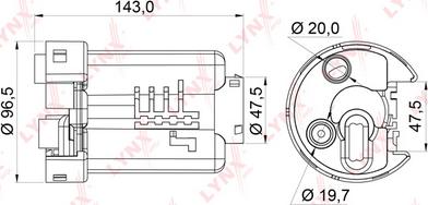 LYNXauto LF-164M - Горивен филтър vvparts.bg