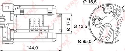 LYNXauto LF-165M - Горивен филтър vvparts.bg