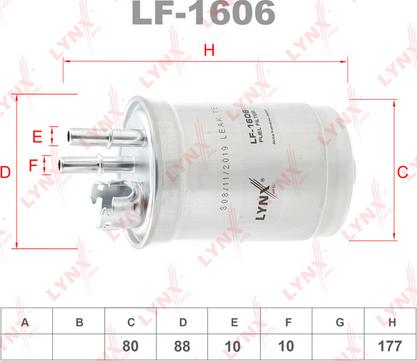 LYNXauto LF-1606 - Горивен филтър vvparts.bg