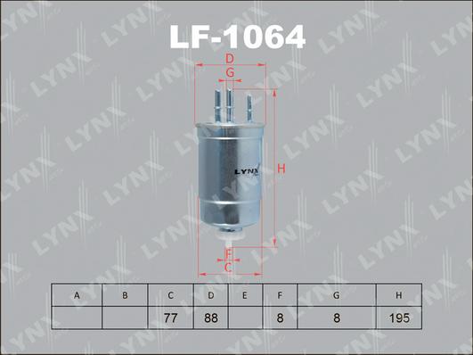 LYNXauto LF-1064 - Горивен филтър vvparts.bg