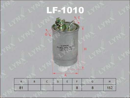 LYNXauto LF-1010 - Горивен филтър vvparts.bg