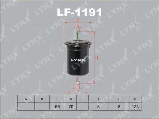 LYNXauto LF-1191 - Горивен филтър vvparts.bg