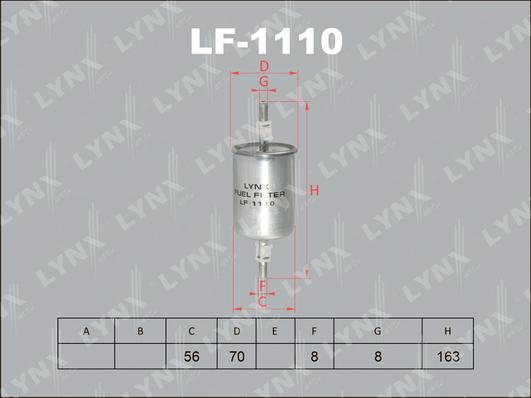 LYNXauto LF-1110 - Горивен филтър vvparts.bg