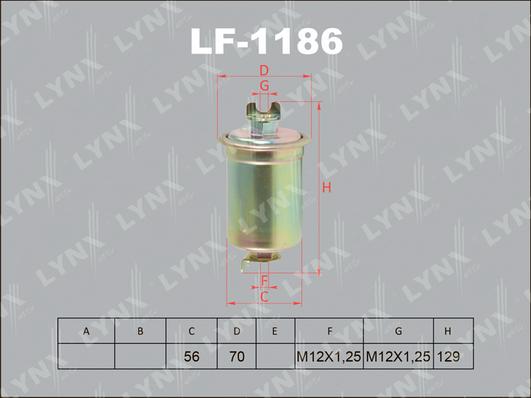 LYNXauto LF-1186 - Горивен филтър vvparts.bg