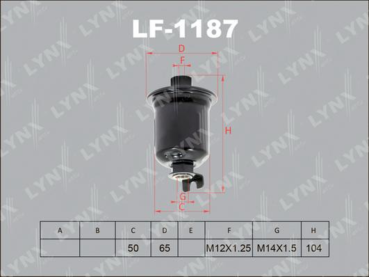LYNXauto LF-1187 - Горивен филтър vvparts.bg