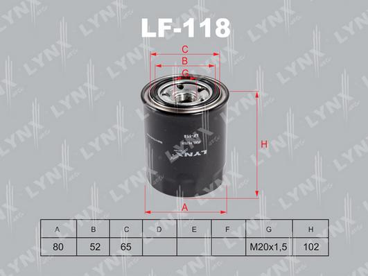 LYNXauto LF-118 - Горивен филтър vvparts.bg