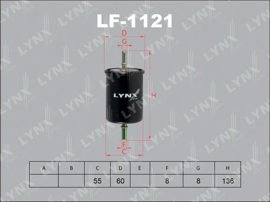 LYNXauto LF-1121 - Горивен филтър vvparts.bg