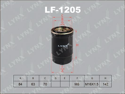 LYNXauto LF-1205 - Горивен филтър vvparts.bg