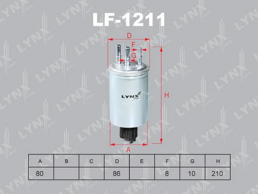 LYNXauto LF-1211 - Горивен филтър vvparts.bg