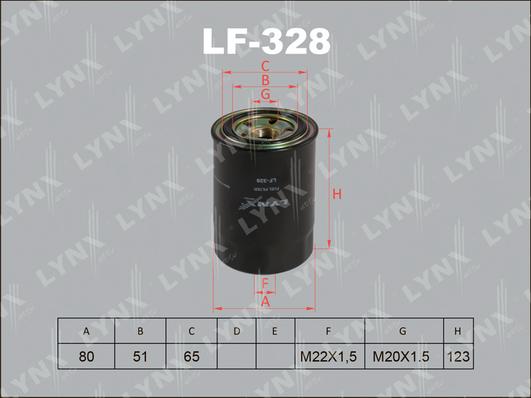 LYNXauto LF-328 - Горивен филтър vvparts.bg