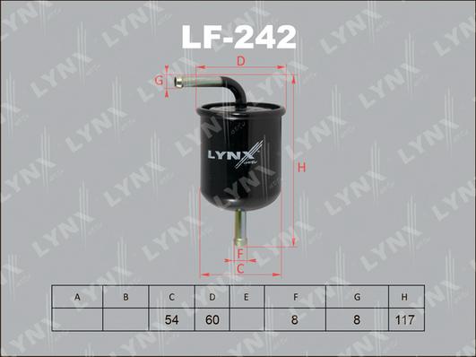 LYNXauto LF-242 - Горивен филтър vvparts.bg